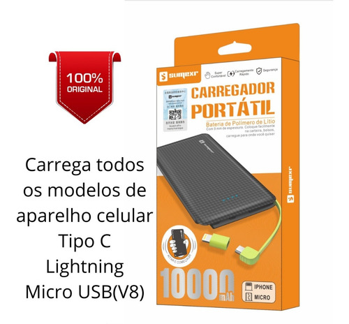 Imagem 4 de 6 de Carregador Portátil Power Bank Pineng - 1 Ano Garantia
