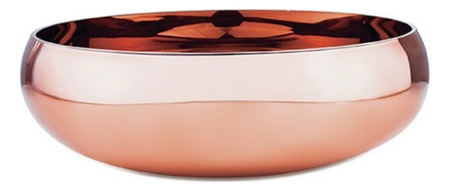 Centro De Mesa Espelhado Em Vidro 37x10,5cm C/1unid Ollypop Cor Rose Gold