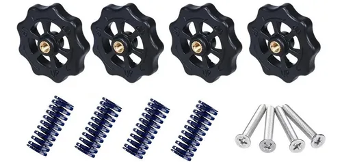 Kit 4x Resorte Reforzado Perilla Tornillo Cama Caliente 3d