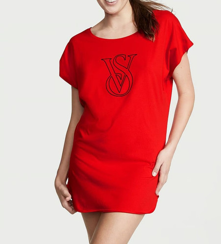Camisola Victorias Secret Em Algodão Print Logo Vs Or Love 
