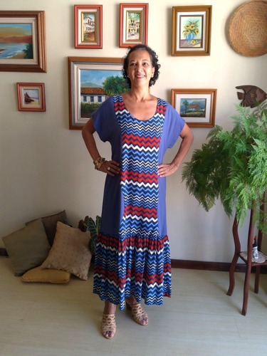 Vestido Feminino Tecido Longo Janeci