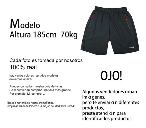 Imagen 5 de 10 de Pack 3 Short Deportivo Hombre Juvenil Secado Rápido Running
