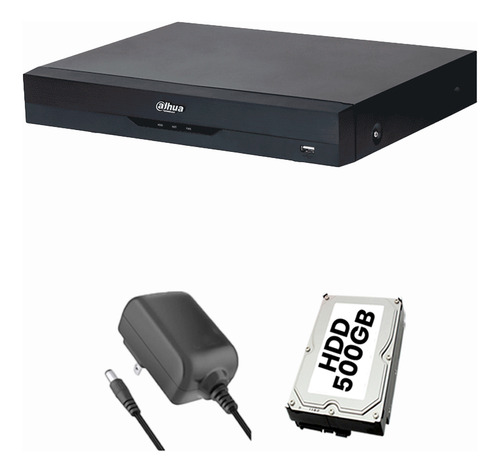 Kit Cronos Dvr Dahua Xvr5116he-4kl-p500 16 Canales 4k Con Ia Wizsense +hdd 500gb H.265+ 16 Canales Hdcvi+ip 32 Ch Máx Reconocimiento Facial Smd Plus Xvr5116he Protección Perimetral