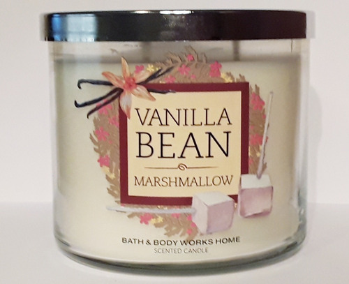 Bath And Body Works Vela Aromatica 3 Mechas Vanilla Bean 