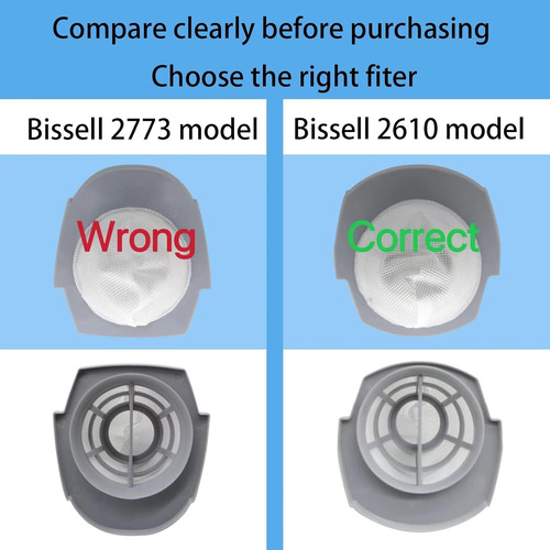 Paquete De 2 Filtros 2610 2611 Compatibles Con Bissell 3 En
