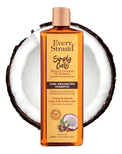 3 Pza Shampoo Every Strand Simply Curls Para Cabello Rizado