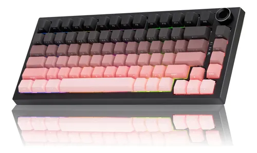 Teclado Mecânico Sem Fio Gurjot Rgb 75% Preto Inglês Us