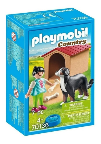 Imagen 1 de 5 de Playmobil Country Nena Con Perro 70136