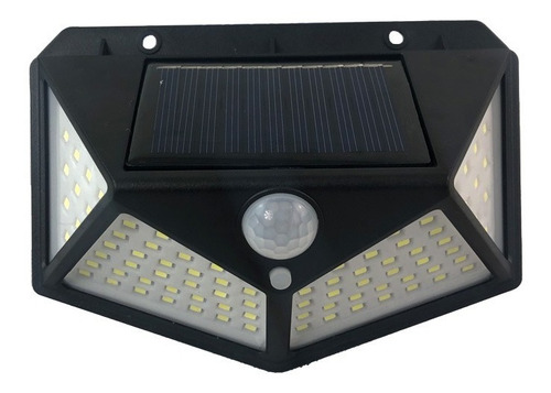 Luminária Solar 20w Sensor De Presença Balizador 100 Leds