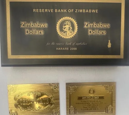 15 Lingotes Zimbabwe 100 Trillones En Caja