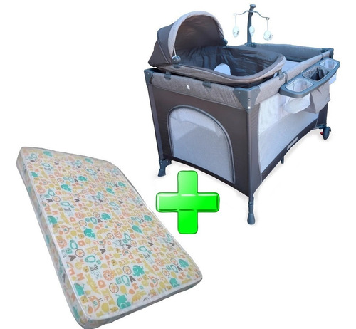 Imagen 1 de 8 de Practicuna Cuna Megababy Completa + Colchon + Mosquitero