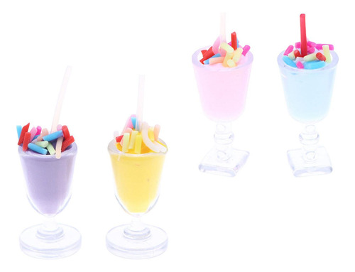 4 Uds. Modelo De Taza De Helado 1:12, Manualidades Diy,