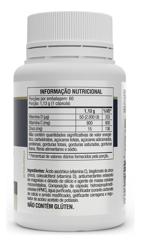Vita D3 + C + Zinco Vitafor 60 Cápsulas