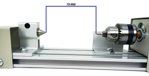 Mini Torno mecânico portatil 70mm max serra lamina 50mm Titanium