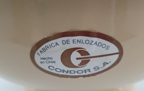 Colapastas Colador Enlozado Antiguo Condor 24 Cm Beige