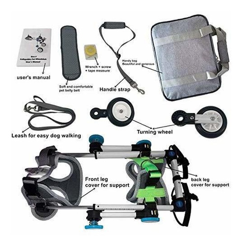Imagen 4 de 6 de Silla De Ruedas Plegable Para Perros Para Patas Traseras-dog