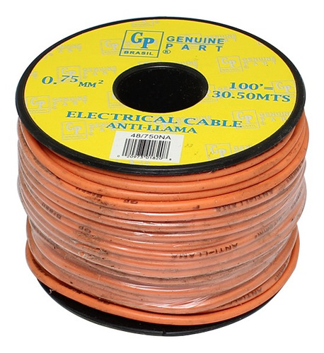 Cable Instalacion 0.75mm Naranja Rollo 30mt