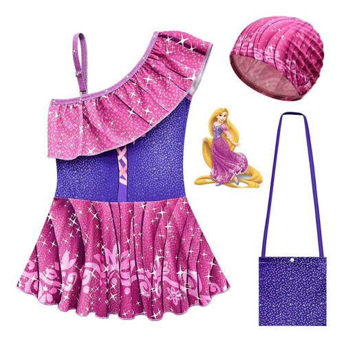 Gh Trajes Baño Rapunzel Princesa Traje Swimsuit Niña