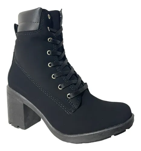 Botas con cordones negras sale