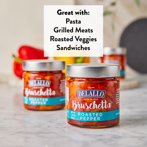 Cubierta De Bruschetta De Pimiento Asado 198 Gramos Paquete