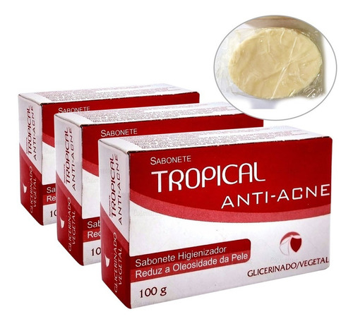 Sabonete Tropical Anti-acne Reduz Oleosidade 36 Unidade