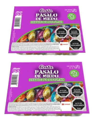 comprar 2 Bandejas Costa 25 Huevito Chocolate Pascua Macizo 138g C\u002Fu