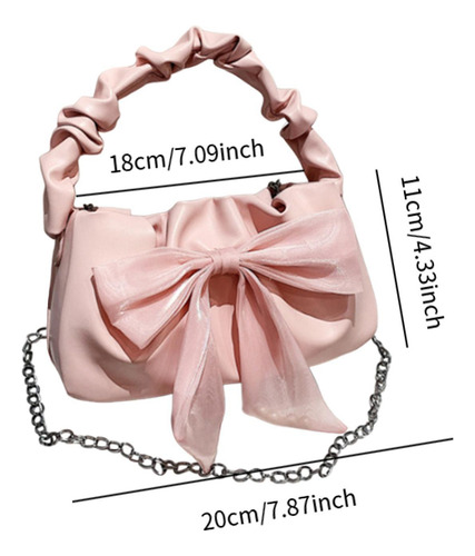 Bolso De Mano Con Lazo Para Mujer, Elegante Bolso Cruzado De