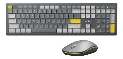 Nulea Km74 Combo Teclado Y Mouse Inalámbricos, Conexión 2,4