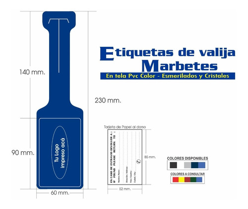 Etiqueta Valija - Marbete Por 1000 U