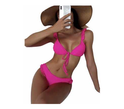 Traje De Baño Fucsia Dama Bikini Liquidación Talla M