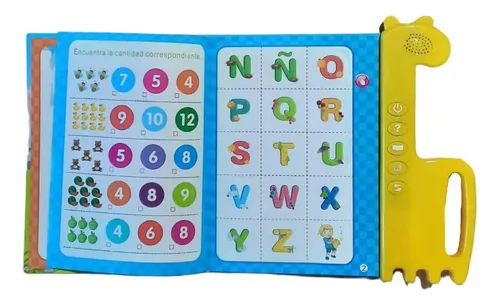 Juguete De Bebé Libro Didactico Bilingüe Con Sonido Estimula