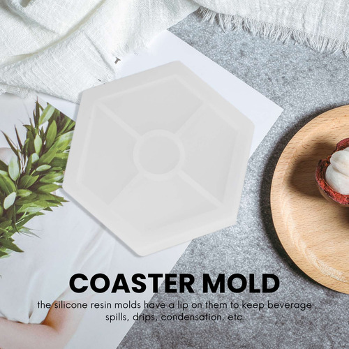 Paquete De 8 Moldes Hexagonales De Silicona Para Posavasos,