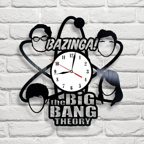 Reloj Corte Laser 2134 The Big Bang Theory Bazinga Siluetas