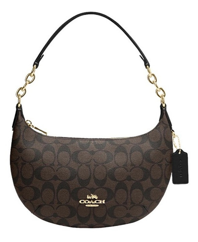 Bolsa Coach Original Payton Hobo In Signature Brown De Mano