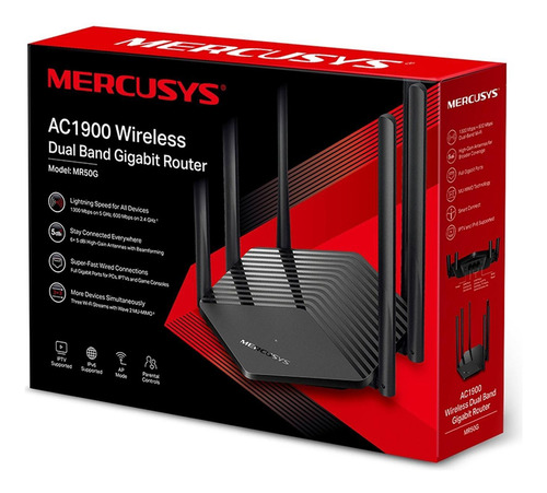Enrutador inalámbrico Mercusys MR50g Gigabit de doble banda Ac1900