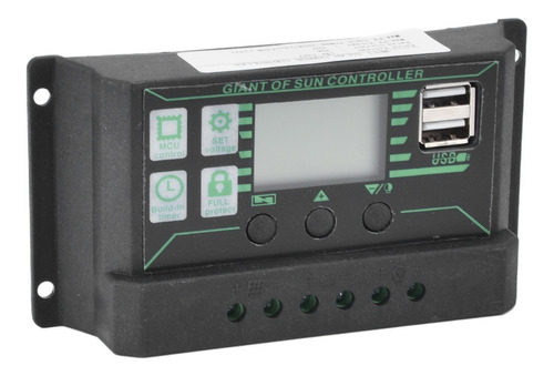 Controlador De Panel Solar, Descarga De Carga, Lcd Ajustable