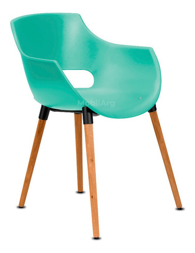 Imagen 1 de 8 de Silla Comedor Cicina Frida Wood Nordica Patas De Madera Petiribí Lustrada Calidad Premium C/ Garantia
