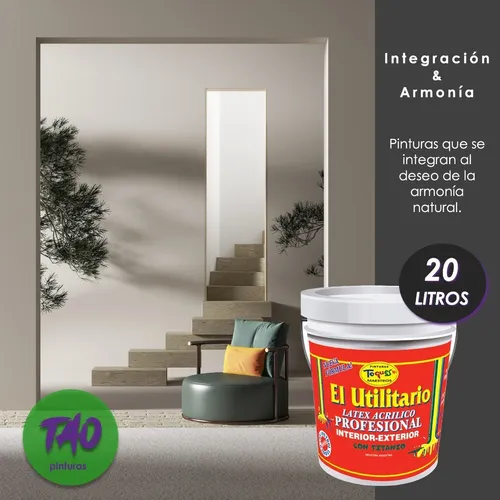 Pintura Eco Látex El Utilitario Int Ext Blanco 20 Lt