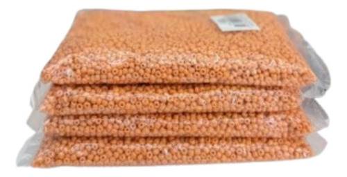 Medio Kilo Mostacillas Por Mayor Para Pulseras 2mm Naranja