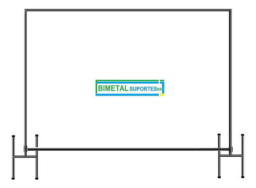 Estrutura Suporte Banner Painel Backdrop 2x2,50 Base Fechada
