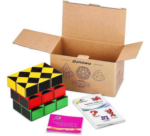Ganowo Sensory Fidget Snake Cube Twist Magic Puzzle Toys, Ju
