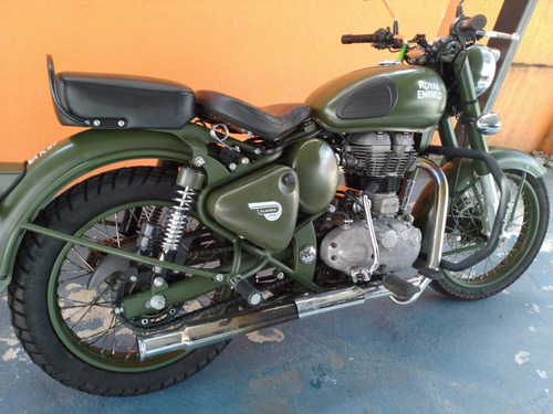 Royal Enfield Bullet 500 2020 Verde Com 35 Mil Km