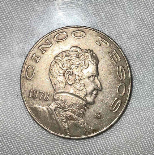 Moneda Mexicana De 5 Pesos De 1976