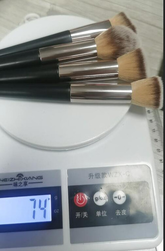 Juego De Brochas De Maquillaje O 4, Brocha Negra En Polvo, B
