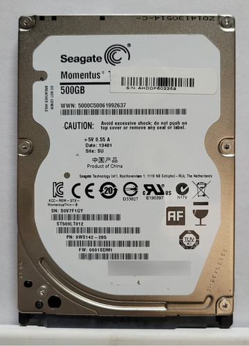 Disco Duro Interno Seagate Hdd St500lt012 500gb Notebook