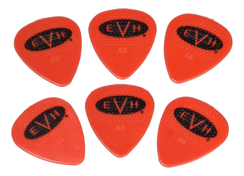 Evh Signature Serie Picks Pack 6 0,88 mm Color Rojo Negro