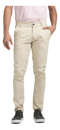 Pantalón Gabardina Slim Fit Moda Hombre Mistral 55022