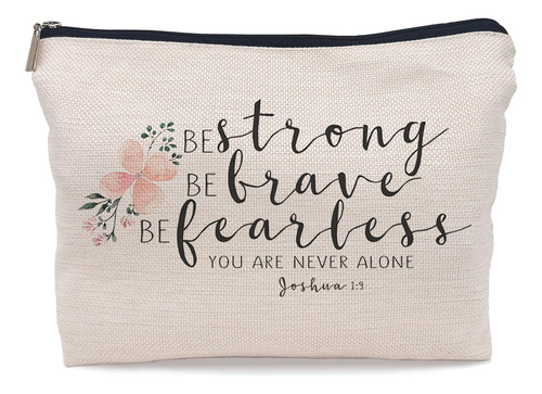 Bolsa De Maquillaje Inspiradora Con Versículo Religioso Cris