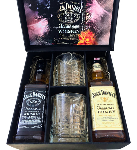 Kit Jack Daniel's Tennessee No7 375ml E Honey 375ml 2 Copos