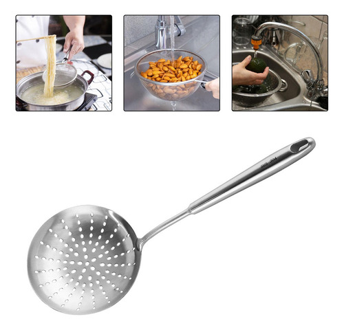 Fe Cuchara Con Ranuras Skimmer Cuchara Desnatadora Para